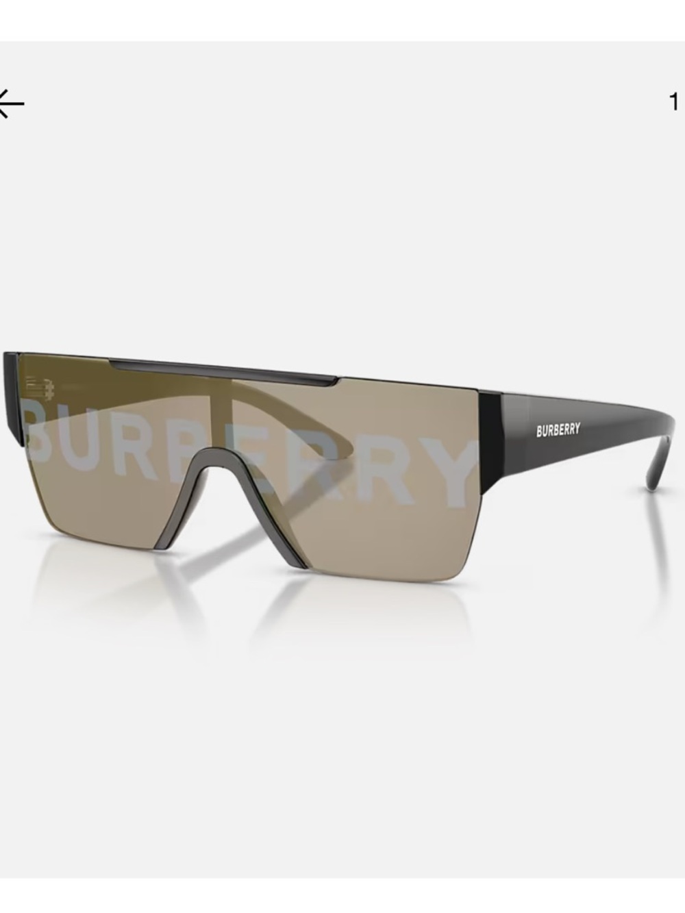 Burberry Shield Sunglasses in Gray and Black